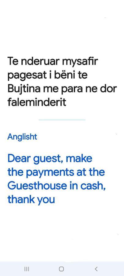 Bujtina Sherifaj Valbone Eksteriør bilde